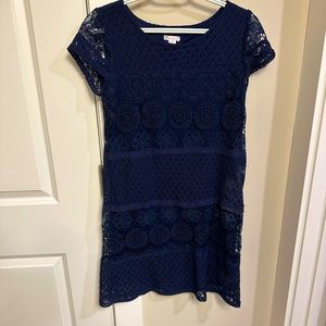 Navy blue lace dress